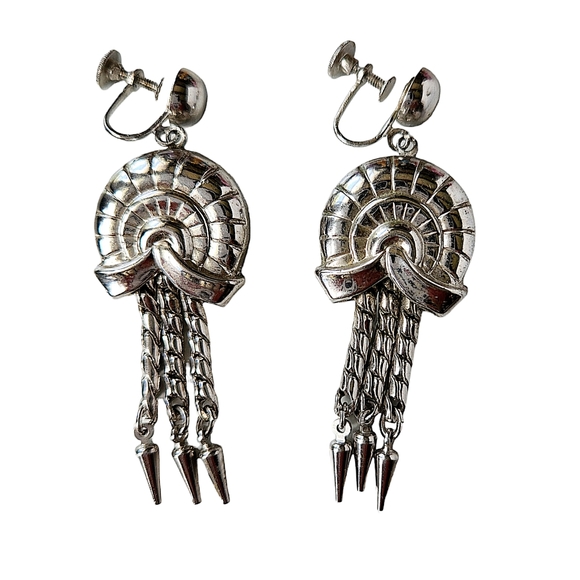 Coro Vintage Dangle Screw Back Earrings - Picture 2 of 4